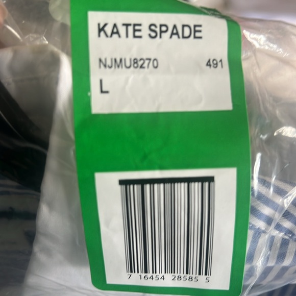 Kate Spade Stars & Stripes Poplin Shirt with Ruffle Collar & Cuffs NWOT - Picture 9 of 10